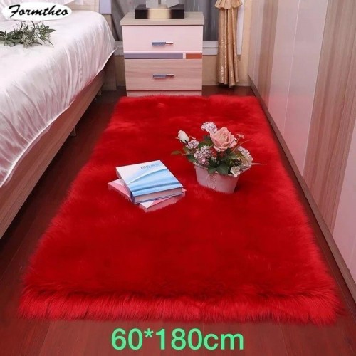 Tapis En Fausse Fourrure Doux Et Moelleux 60x180cm 2