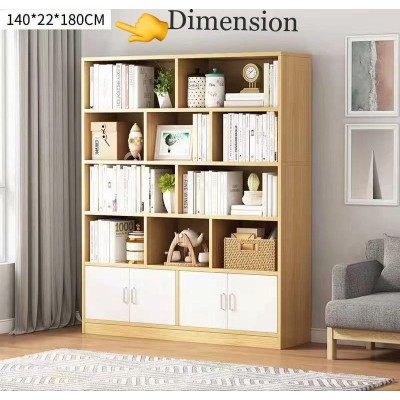 Étagère de bibliothèque en Bois Massif 140x22x180cm