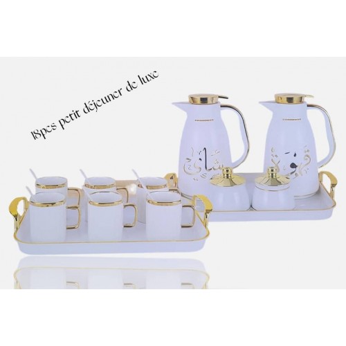 coffret  ustensiles café thé flacon tasse de luxe 18 pcs